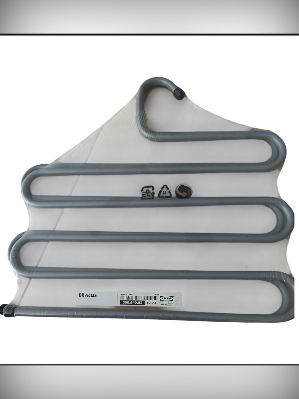 IKEA BRÄLLIS Space-Saving Gray Multi-Tier Hanger